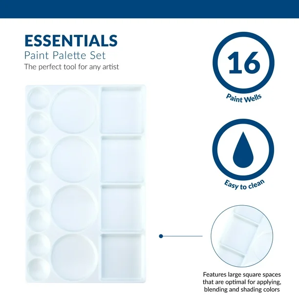 Royal & Langnickel Oval 16-Well Plastic Palette - Image 3