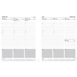 Desk Diary Quarto Week to View Appointments 2026 Black