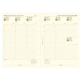 Filofax A5 Week On Two Pages Cotton Cream 2026 Diary Refill