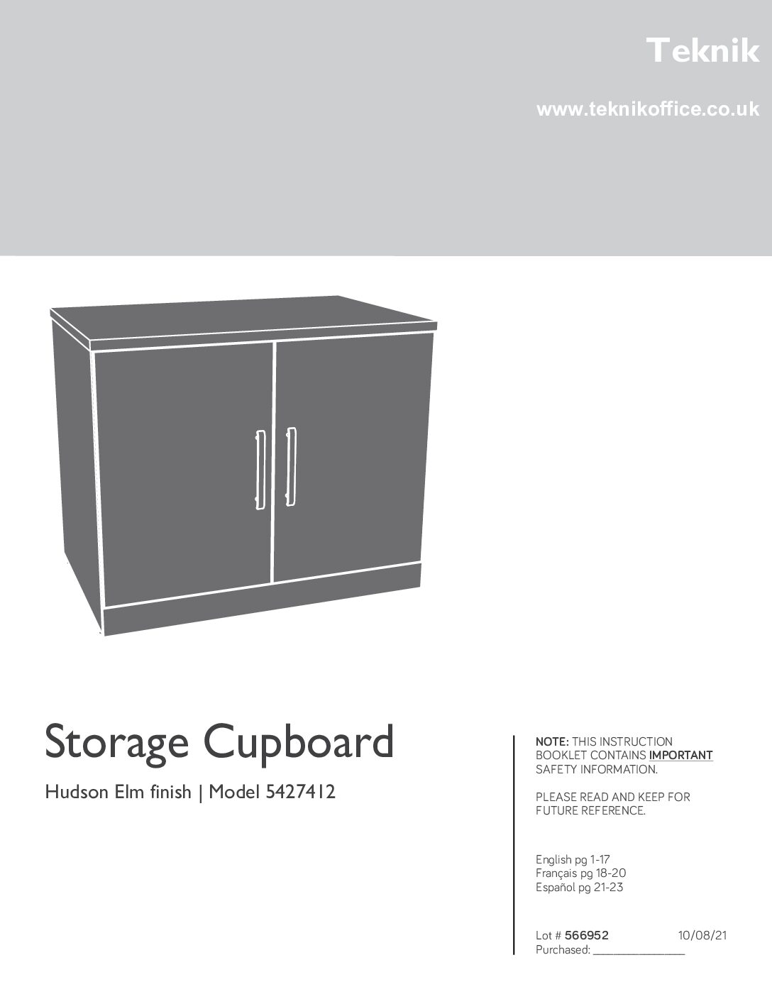 Teknik Affiliate Storage Cupboard Hudson Elm - Image 7