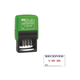Colop Green Line S260/L1 Text and Date Stamp RECEIVED