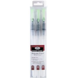 Royal & Langnickel Essentials Aqua-Flo Plastic Refillable Paint Brush Pens, 3pc