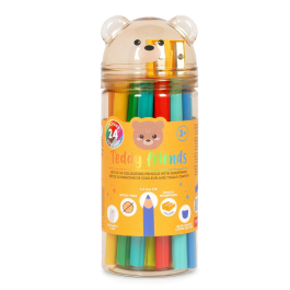 Legami Set of 24 Colouring Pencils with Sharpener Teddy Friends