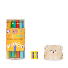 Legami Set of 24 Colouring Pencils with Sharpener Teddy Friends