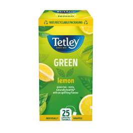 Tetley Green Tea With Lemon Tea Bags Pk 25