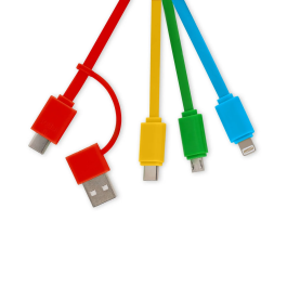 Legami 6 in 1 Keychain Charging Cable – Link Up – Rainbow