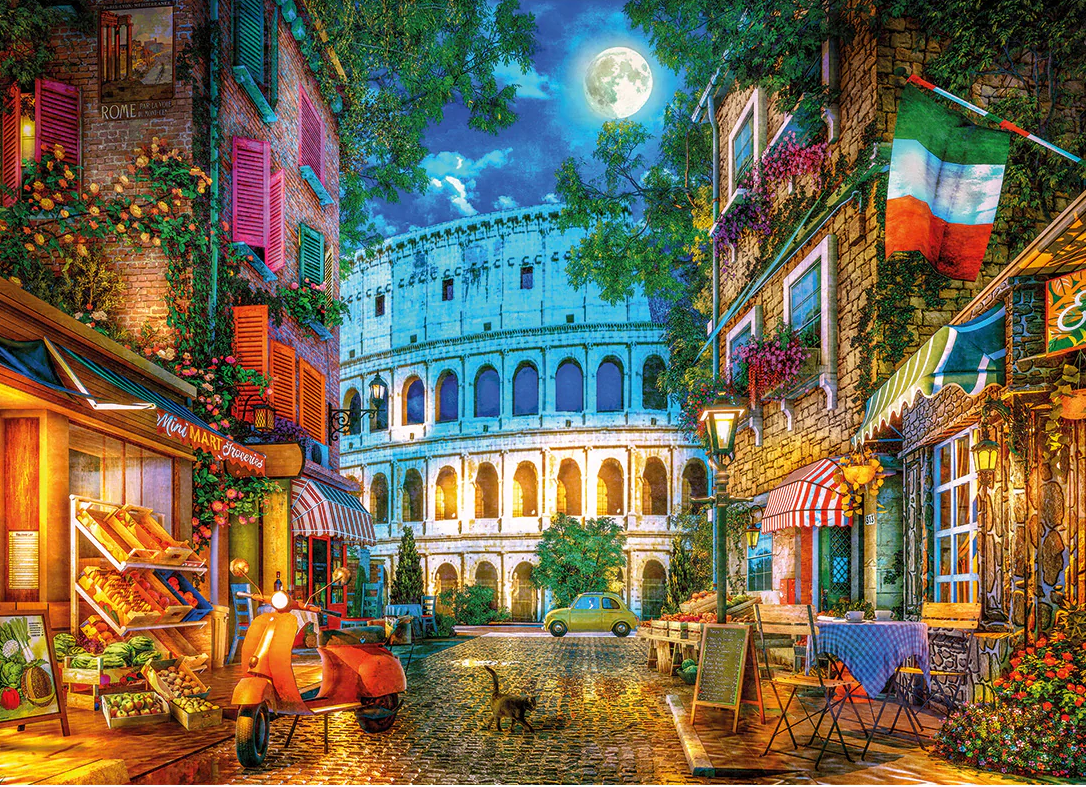 Gibsons Jigsaw Colosseum by Moonlight 1000 Piece Puzzle - Image 2