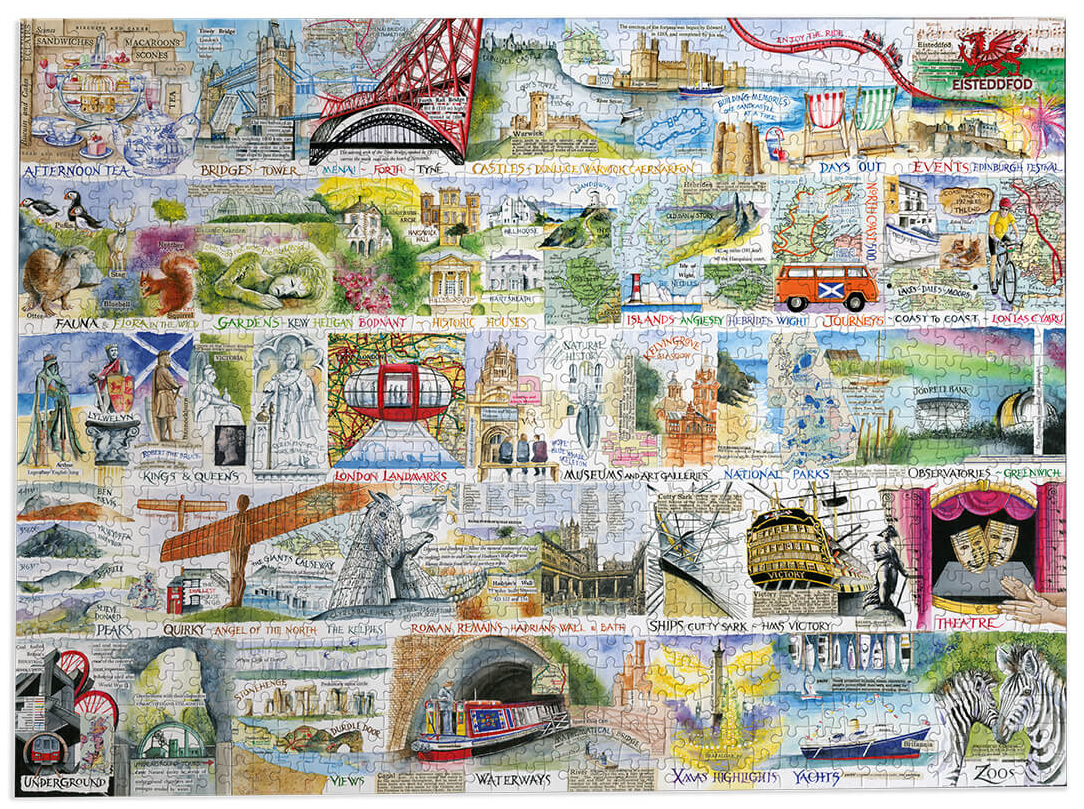 Gibsons Jigsaw British & Brilliant 1000 Piece Puzzle - Image 2