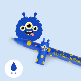 Legami Erasable Gel Pen Monster Blue Ink
