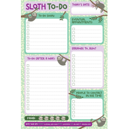 Peter Pauper Press Note Pad Sloth