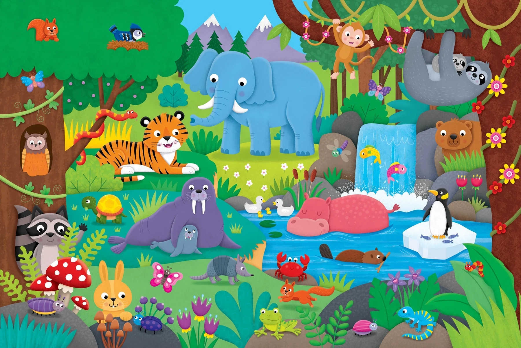 Peter Pauper Press Animal Kingdom Kids' Floor Puzzle - Image 2