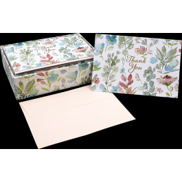 Peter Pauper Press Thank You Note Cards Floral Watercolour