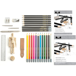 Royal & Langnickel Essentials 32pc Sketching & Drawing Travel Art Set