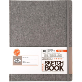 Royal & Langnickel 11 x 14 inch Grey Fabric Hardbound Sketchbook