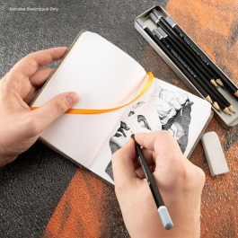 Royal & Langnickel 4 x 6 inch Grey Fabric Hardbound Sketchbook