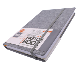 Royal & Langnickel 5.5 x 8.5 inch Grey Fabric Hardbound Sketchbook