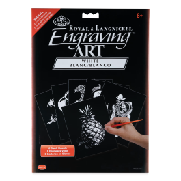 Royal & Langnickel Engraving Art Blank Board White Foil 11 x 14 Pk of 6