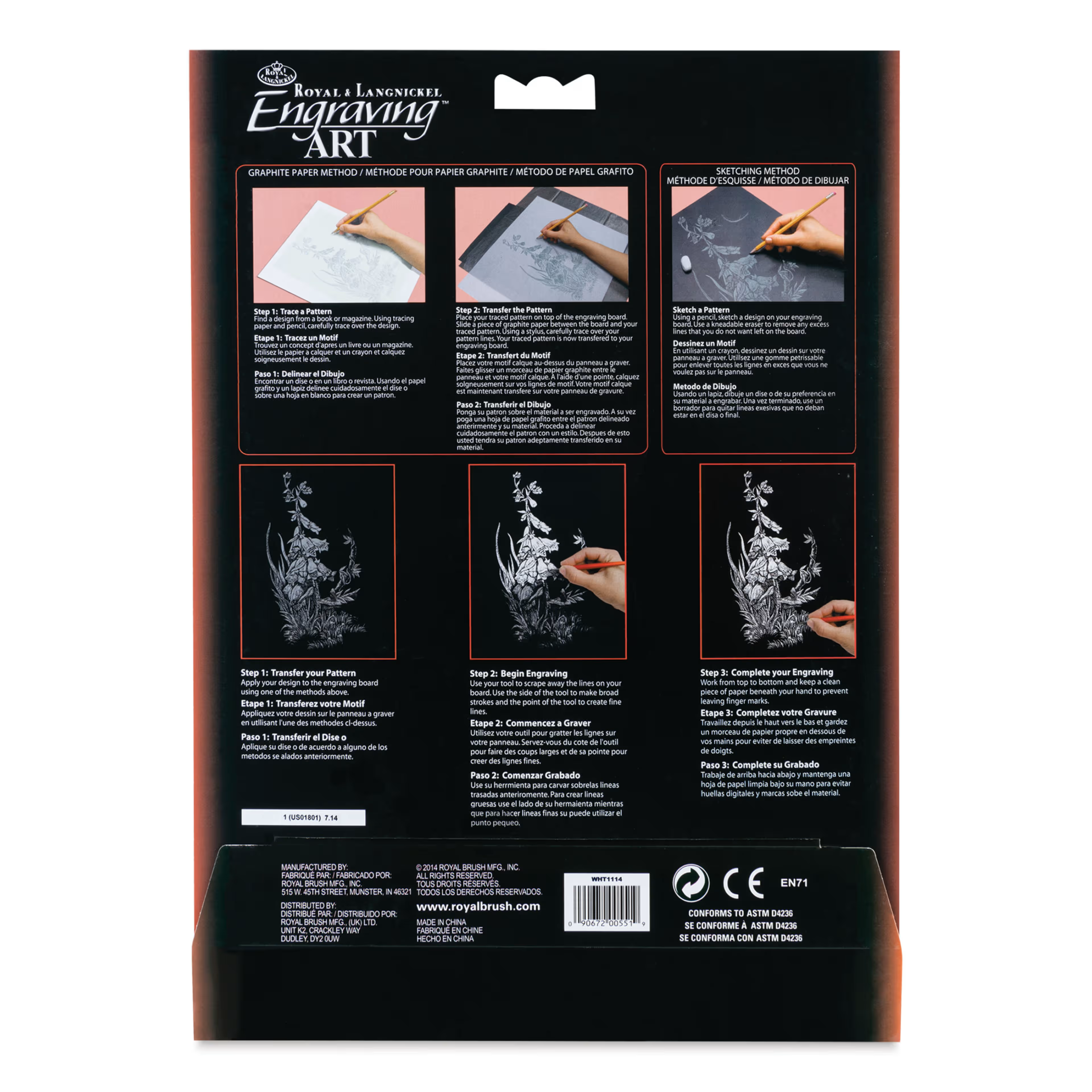 Royal & Langnickel Engraving Art Blank Board White Foil 11 x 14 Pk of 6 - Image 4