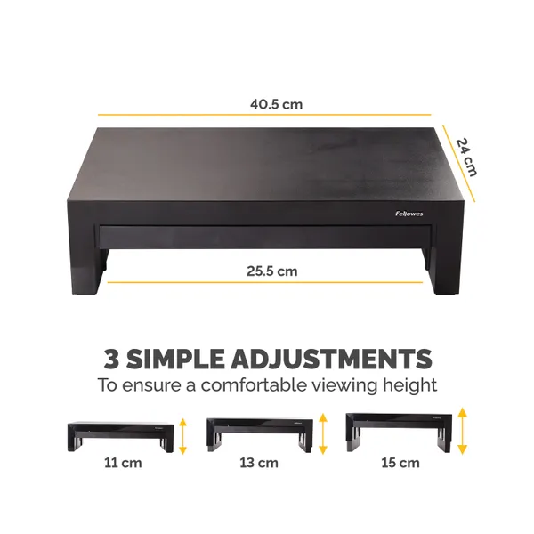 Fellowes Designer Suites Monitor Stand Black - Image 4