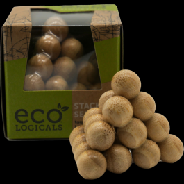 Eco Logicals Mini Bamboo Puzzles Stacking Seeds