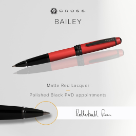 Cross Bailey Matte Red Lacquer Rollerball Pen