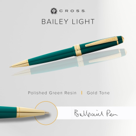 Cross Bailey Light Polished Green Resin and Gold Tone Ballpoint Pen