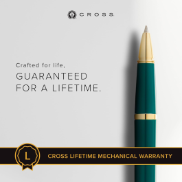 Cross Bailey Light Polished Green Resin and Gold Tone Rollerball Pen