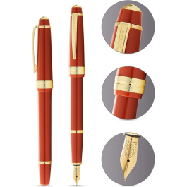 Cross Bailey Light Polished Amber Resin and Gold Tone Fountain Pen