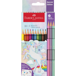 Faber-Castell Classic Colour Pencils Unicorn Pk 10 + 3