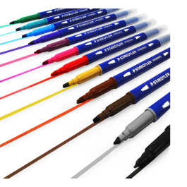 Staedtler Double-Ended Calligraphy Pens Pk 12