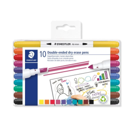 Staedtler Double-Ended Dry Erase Pens Pk 10