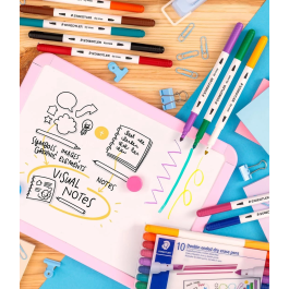 Staedtler Double-Ended Dry Erase Pens Pk 10