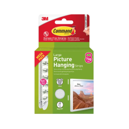 3M Command Picture Hanging Strips 12 Pairs Large White
