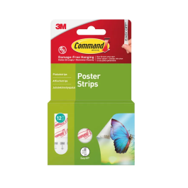 3M Command Adhesive Poster Strips Pk 12
