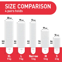 3M Command Picture Hanging Strips 12 Pairs Large White