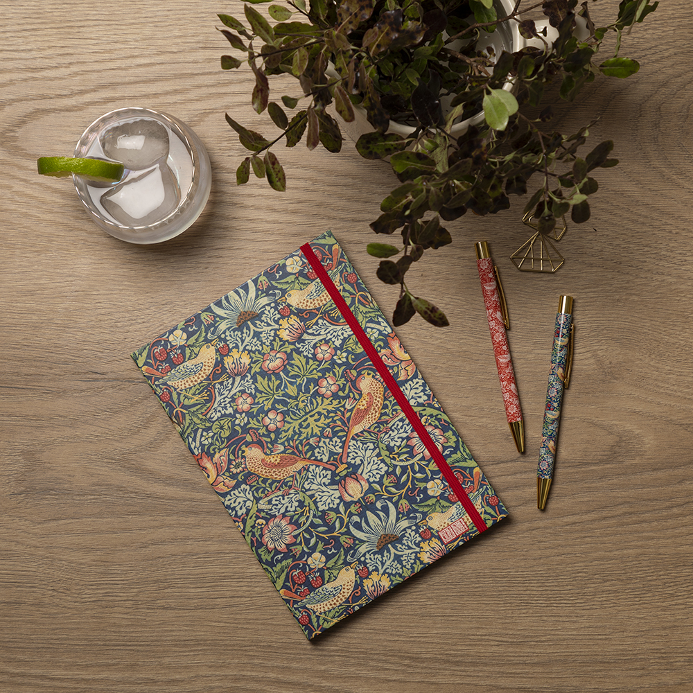 The Gifted stationery Co A5 Notebook Strawberry Thief A - Image 2