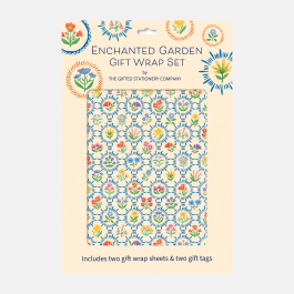 The Gifted stationery Co Gift Wrap Set Enchanted Garden