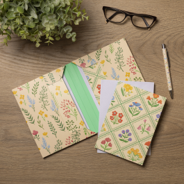 The Gifted stationery Co Notecard Wallet Enchanted Garden A