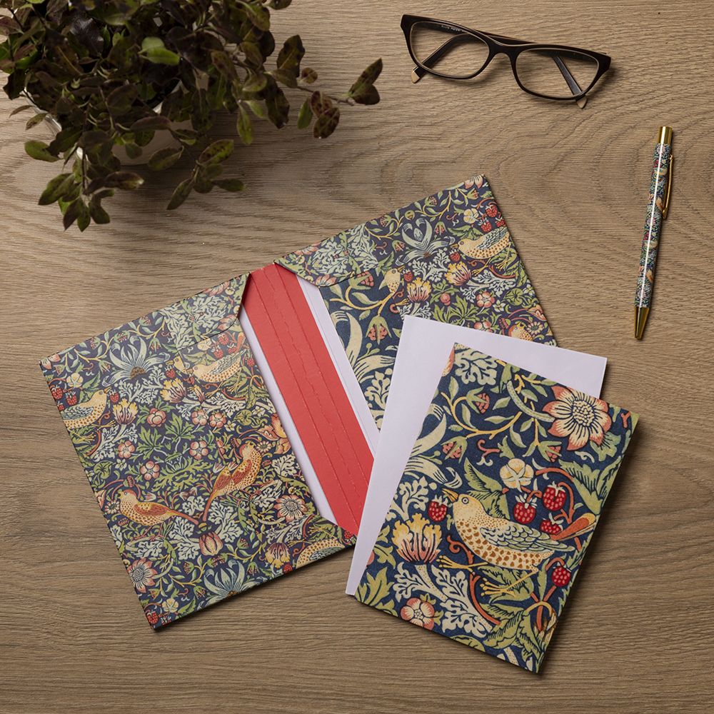 The Gifted stationery Co Notecard Wallet Strawberry Thief A - Image 2