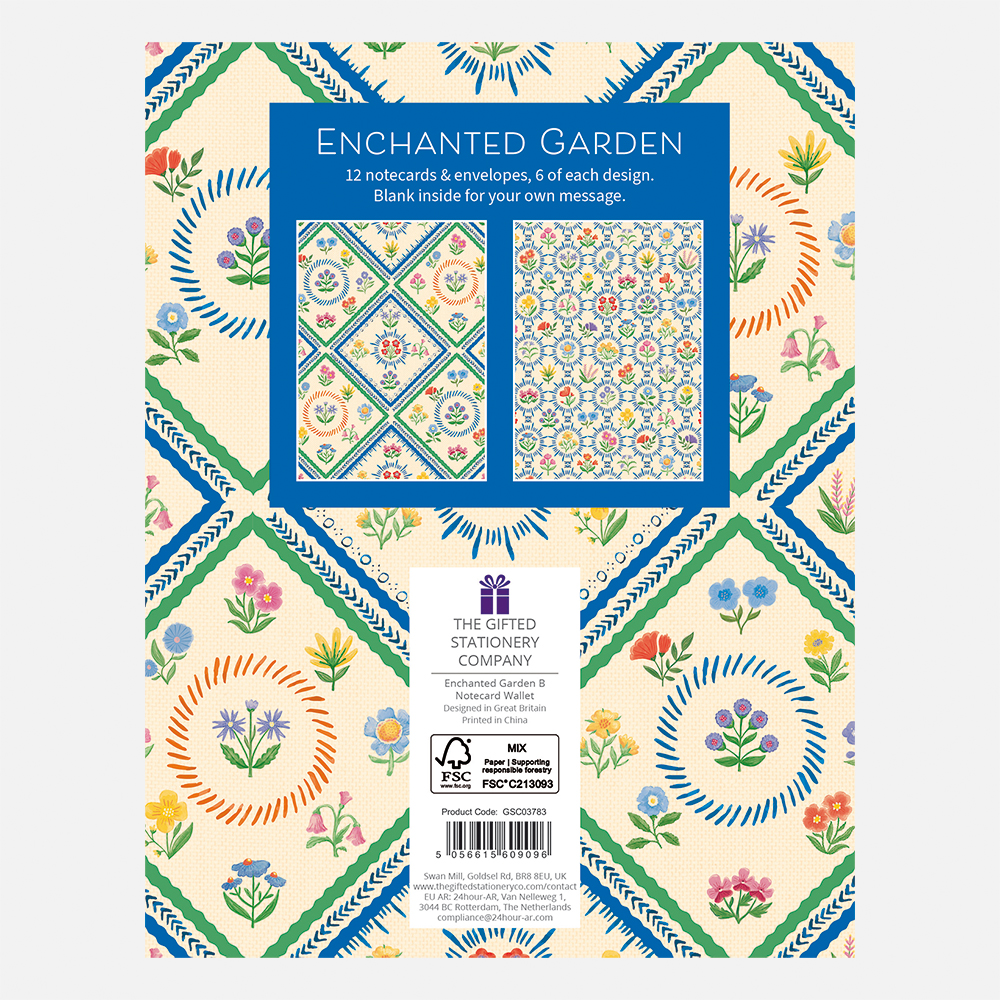 The Gifted stationery Co Notecard Wallet Enchanted Garden B - Image 2