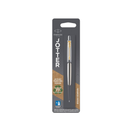 Parker Jotter Ball Pen Stainless Steel with Gold Trim
