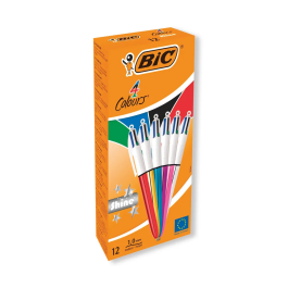 Bic 4 Colours Ballpoint Pens Medium Point Assorted