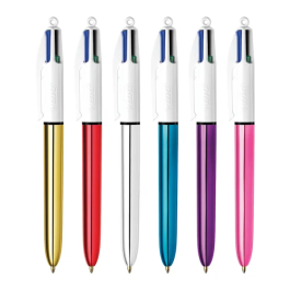 Bic 4 Colours Ballpoint Pens Medium Point Assorted