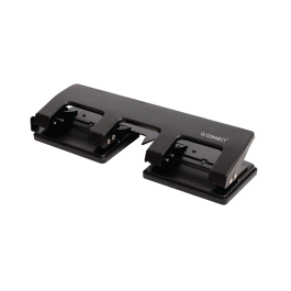 Q-Connect 4 Hole Punch 16 Sheets Black