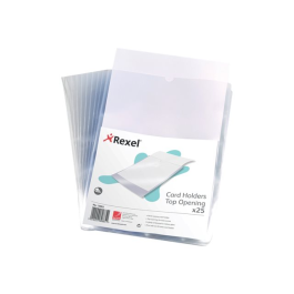 Rexel Card Holders Polypropylene A4 Clear Pk 25
