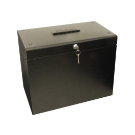 Cathedral Metal File Box Home Office A4 Black