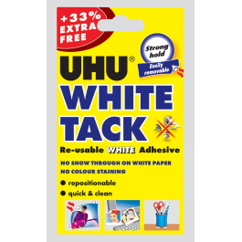 UHU White Tack 33.3% extra Free Pk 1