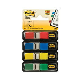 3M Post-it Small Index 12mm Standard Colours Pack 140