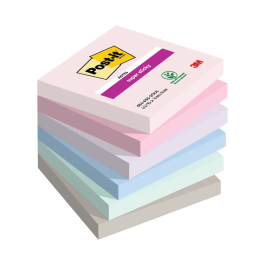 3M Super Sticky Notes Soulful 76x76mm Pack 6