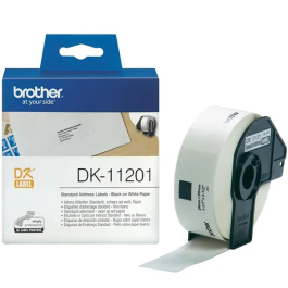 Brother Black on White Paper Standard Address Labels DK11201